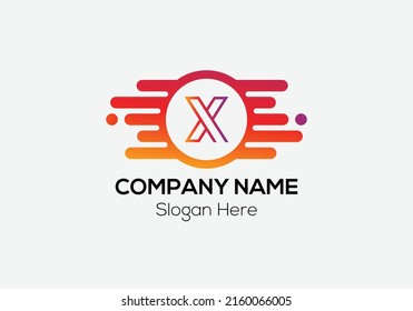 Resumen de la letra X diseño moderno del logotipo inicial