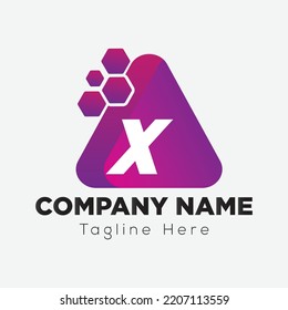 Abstract X letter modern initial lettermarks logo design