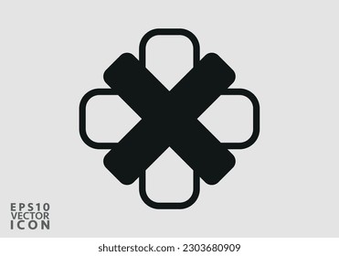 Abstract X letter modern initial lettermarks logo design