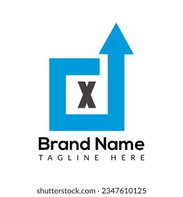 Abstract X letter modern initial lettermarks logo design	