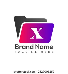 Abstract X letter modern initial lettermarks logo design	
