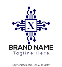 Abstract X letter modern initial lettermarks logo design	