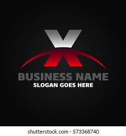 Abstract X letter vector logo icon template