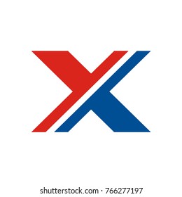 Abstract X logo initial letter design template vector illustration