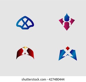 abstract X logo template
