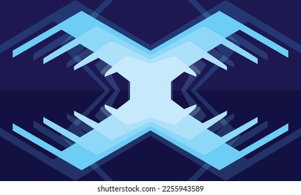 Abstract X Shape Sci-Fi, Design Background, Vector illustration