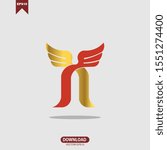 Abstract X wings logo vector design
