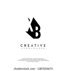 abstract XB logo letter in shadow shape design concept