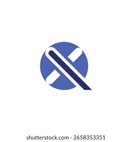 Abstrato XQ QX Icon Design com uma aparência elegante