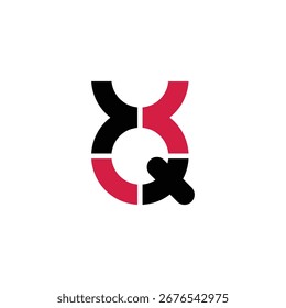 Abstrato XQ QX Icon Design com uma aparência elegante