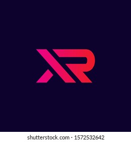 abstract xr logo , modern letter xr logo initials