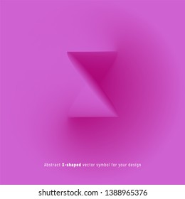Abstract X-shape symbol for your design - vector illustration