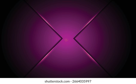 Abstract X-shaped glowing frame on a gradient backdrop with illuminated edges. Ideal for tech, sci-fi, clubs, parties, banners, and modern decorative design projects.