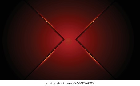 Quadro de brilho em forma de X abstrato em um fundo gradiente com bordas iluminadas. Ideal para tecnologia, ficção científica, clubes, festas, banners e projetos de design decorativos modernos.