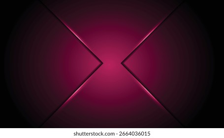 Abstract X-shaped glowing frame on a gradient backdrop with illuminated edges. Ideal for tech, sci-fi, clubs, parties, banners, and modern decorative design projects.