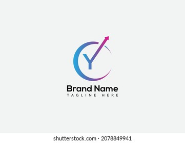 Abstract Y letter modern initial logo design