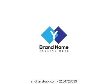 Abstract Y letter modern initial lettermarks logo design