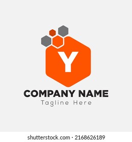 Abstract Y letter modern initial logo design