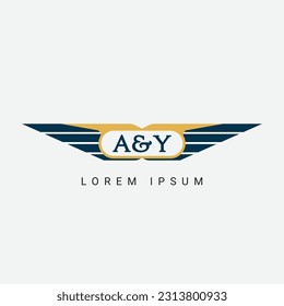 Abstract A and Y wing concept Logo Template Design Vector