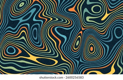 Abstract Y2k Cool Gradient Trendy Colorful Geometric Vivid Optical Illusion Backdrop. Psychedelic Art Pastel hand drawn groovy vaporwave trippy distorted style with light diffraction effect background