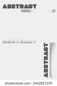 Abstrakte Y2K-Elemente mit Getreide. Perspektive, Linien, Donut. Minimalistisches Poster im trendigen Stil.