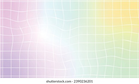 Resumen de papel pintado y2k, gradiente irlandés. Fondo de degradado de malla en tonos pastel suaves. Estilo retro groovic