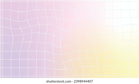 Abstract y2k wallpaper, Iridescent gradient. Mesh gradient background in soft pastel colors. Groovy retro style