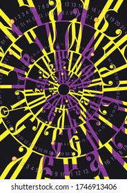 Abstract year ccalendar poster 2020