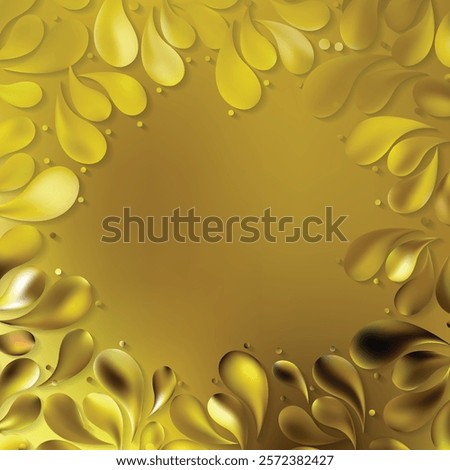 Abstract Yellow Arc Drops Background