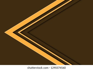 Abstract yellow arrow on dark blank space design modern futuristic background vector illustration.