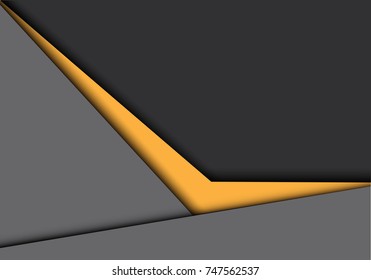 Abstract yellow arrow on dark gray design modern futuristic background vector illustration.