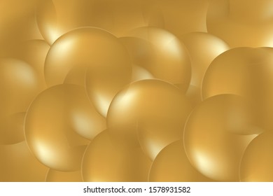 Abstract yellow background from balls or circles similar to flickering lights in defocus.
