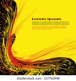 abstract yellow background banner with sample text