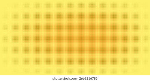 Abstract Yellow Background with Bright Halftone Gradient