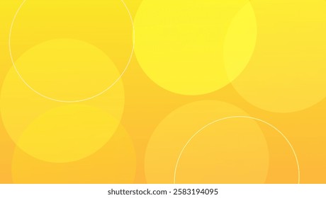 Abstract yellow background with bubbles floating design. Modern design, Best for advertisement background. Vector illustration