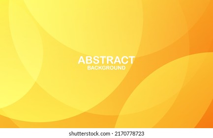 Abstract yellow background with circles. Dynamic shapes composition. Vector illustration
