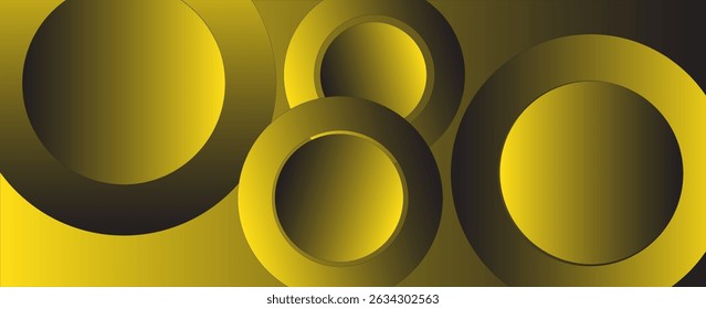 Abstractas fondo amarillo con círculos. Composición de Formas dinámicas.Vectores eps 10