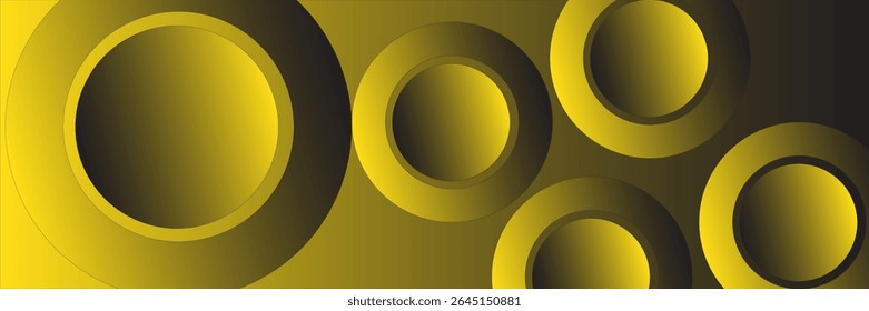 Abstract yellow background with circles. Dynamic shapes composition.vectors eps 10