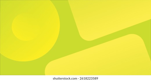 Abstract yellow background with circles and lines rectangular. Vector illustration.