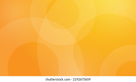 abstract yellow background with circular shapes and halftone composition. vector illustration