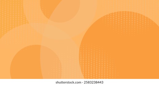 abstract yellow background with circular shapes and halftone composition. 