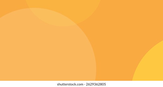 abstract yellow background with circular shapes and halftone composition. vector illustration