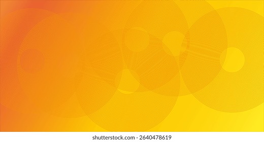 abstract yellow background with circular shapes and halftone composition. vector illustration