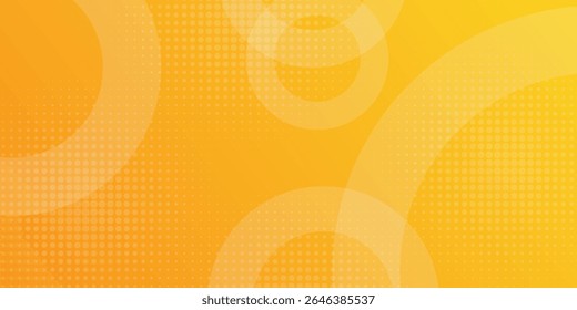 abstract yellow background with circular shapes and halftone composition.