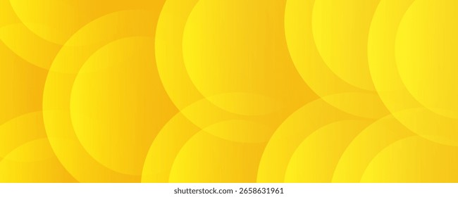plano de fundo amarelo abstrato com formas circulares e composição de meio-tom. ilustração vetorial