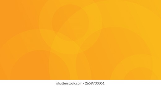 Fondo amarillo abstracto con Vector de Formas circulares.