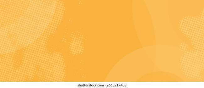 fundo amarelo abstrato com formas circulares e composição de meio-tom. ilustração vetorial. eps10