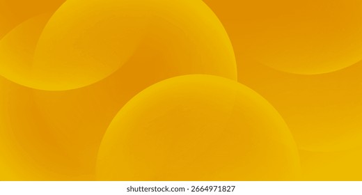 abstrakter gelber Hintergrund mit kreisförmigen Formen und Halbtonkomposition. Vektorgrafik