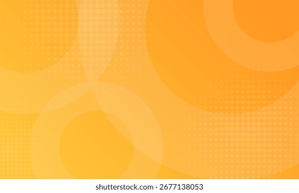 abstract yellow background with circular shapes and halftone composition. modern design