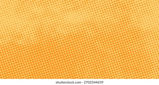 abstract yellow background with circular shapes and halftone composition. Subtle pattern. Digital polka. Dots gradation.